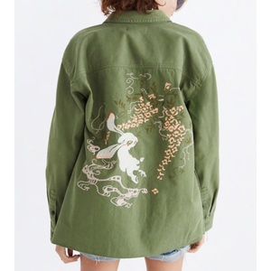 🛍SOLD🛍 Madewell Embroidered Rabbit Shirt-Jacket